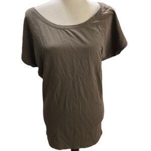 Peruvian connection wide neck slightly oversized brown T-shirt size small